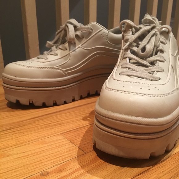 Zara white leather chunk sneakers - Picture 4 of 5